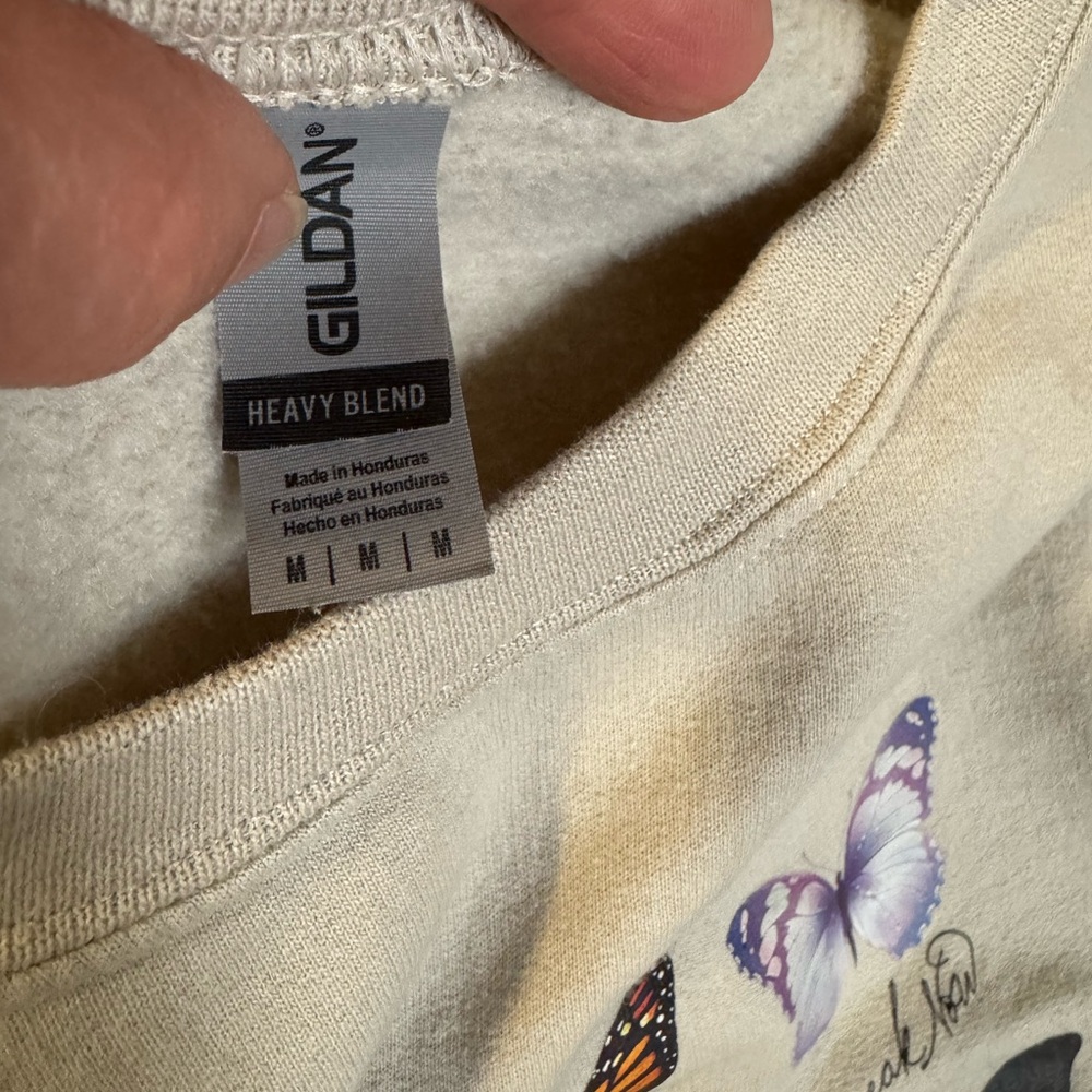 Women's Eras Beige Butterfly Graphic Sweater - Picture 2 of 2